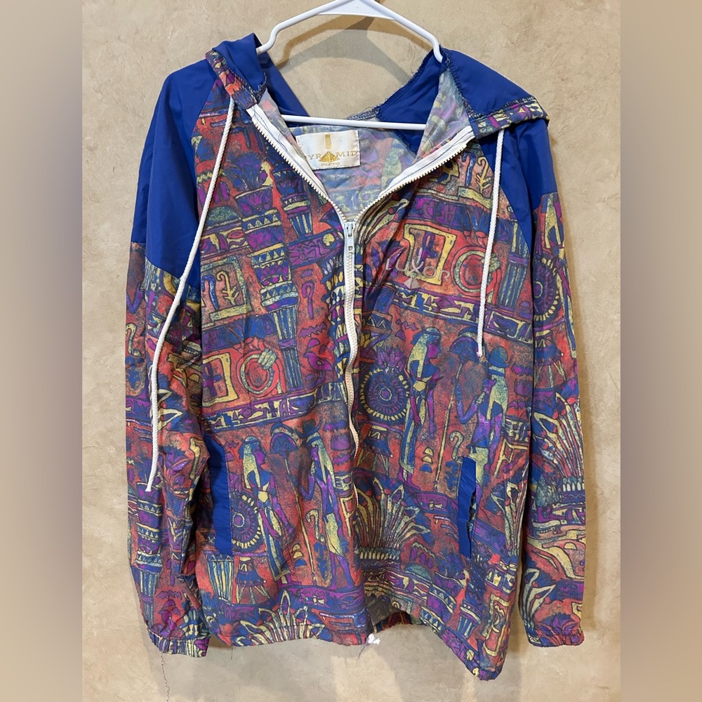 Pyramid brand 1990s hip hop vintage classic Windbreaker Jacket xl